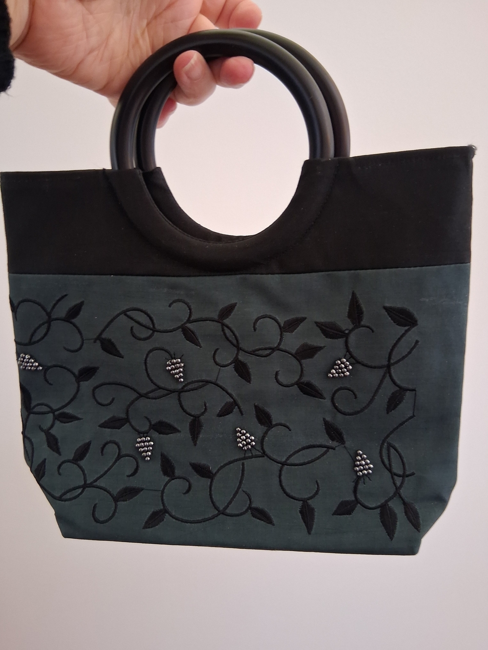 Hand Embroidered Silk Purse